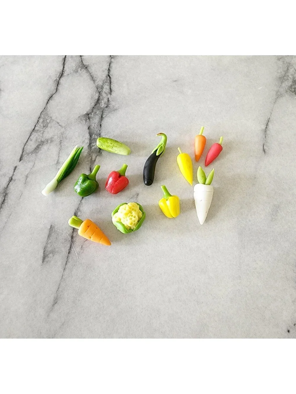 Miniature Dollhouse Vegetables Fresh Produce Food 1:12 Scale 10pcs